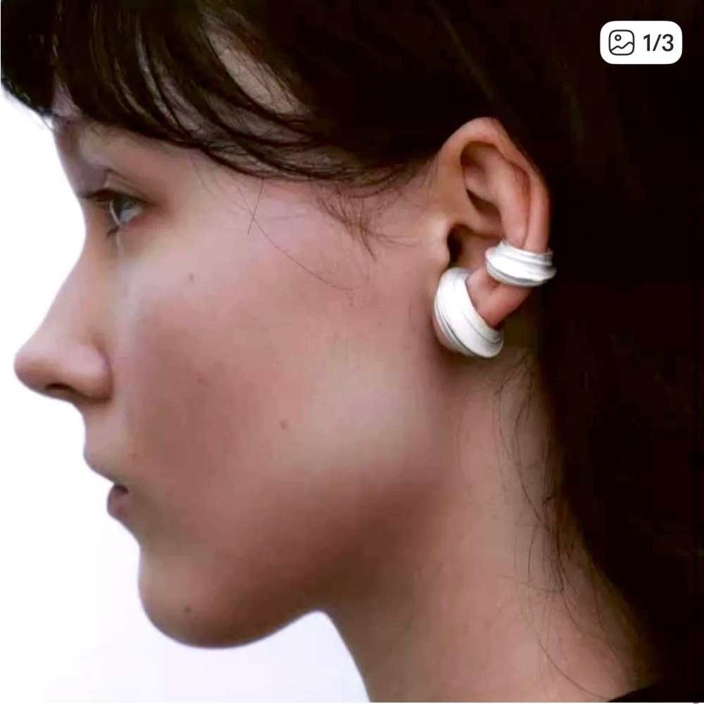 BRAND NEW & SUPER CHIC, Designer Sterling Silver Ear Cuff - Matte